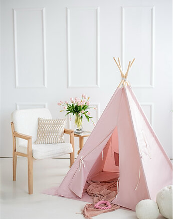 Namiot TIPI dla dzieci pudrowy róż, Mydeer