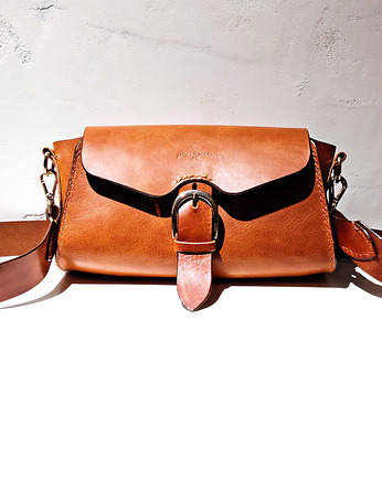 Flora Classic skórzana torebka na pasku, PAWDECO