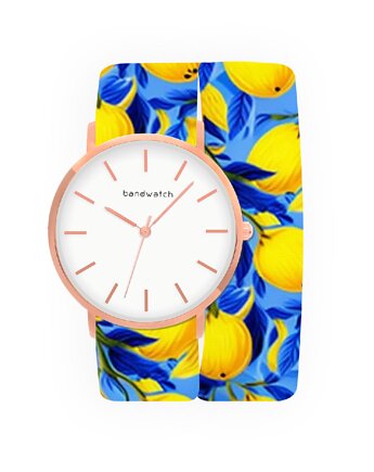 Zegarek damski wiązany - Lemon energy - Tarcza Różowe złoto, Bandwatch