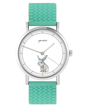 Zegarek - Zajączek - silikonowy, turkus, yenoo
