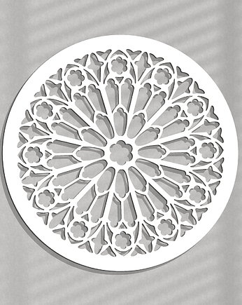 AŻUROWA ROZETA GOTYCKA,ROSE DU MIDI,  DEKORACJA ŚCIENNA 3D, ORNAMENT,60 CM, B, ORNAMENTI