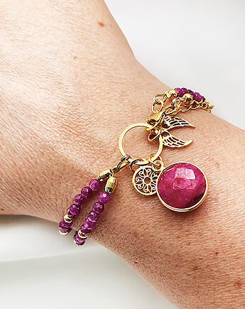 Moc  Miłości-bransoletka z Rubinów, rubiny, Anemon Atelier