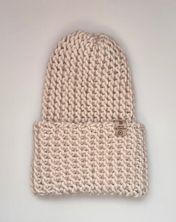 Czapka Natural Premium wełna Merino Sand, Konevka store