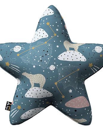 Poduszka Lucky Star niebieska, Yellow Tipi