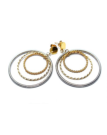 Kolczyki pozłacane Alloys Collection   Circle vol. 16 , KiKa pracownia