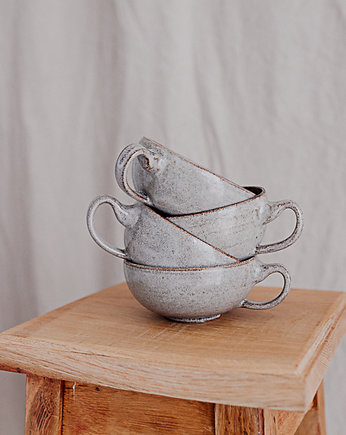 Szary kubek na kakao, Freebirdceramics