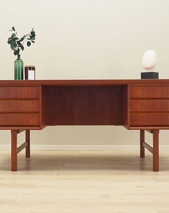 Biurko tekowe, duński design, lata 70, produkcja: Dania, Przetwory design