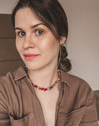 Choker Rainbow masa perłowa, Tiny Stone