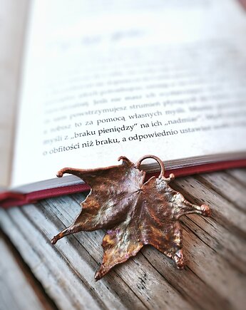 Liść miedziany Klon Zwyczajny IV, Treemasters Copper Jewelry