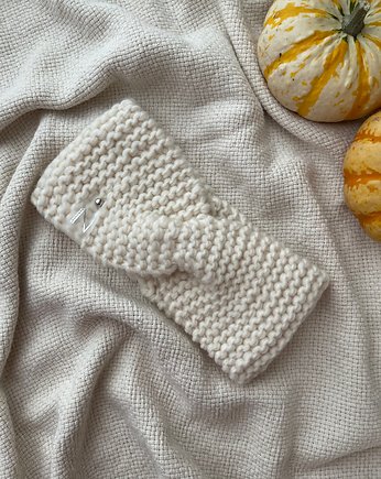Kremowa opaska z  wełny peruwiańskiej, Nadenaf