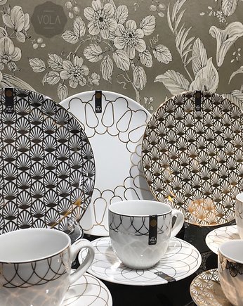 Talerze 21cm  2szt.  set 02  platyna, VOLA art of deco