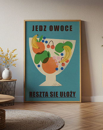 Plakat Jedz owoce, MUKI design