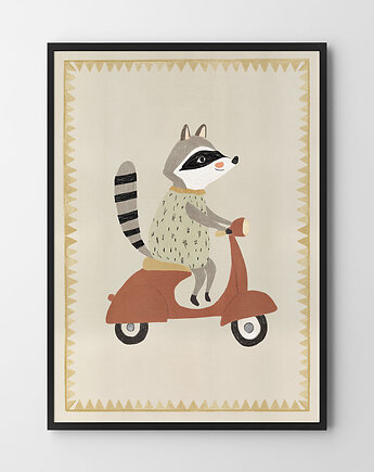 Szopik na skuterze - plakat dziecięcy, HOG STUDIO
