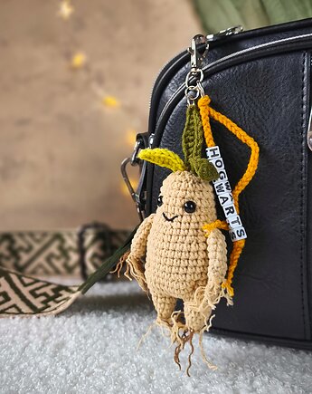 Brelok Mandragora, Zawieszka do torebki, Prezent dla fanów Harry'ego Pottera, EcoToysByNastya