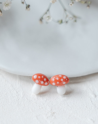 Kolczyki porcelanowe FUNGI, rękoczyny