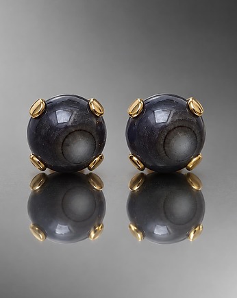Dots - Muszla navy blue /alloys collection/ - sztyfty, KiKa pracownia