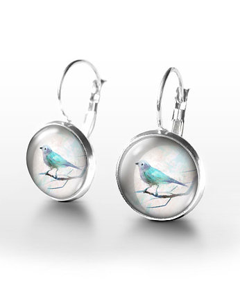 Kolczyki - Ptaszek turkusowy, yenoo