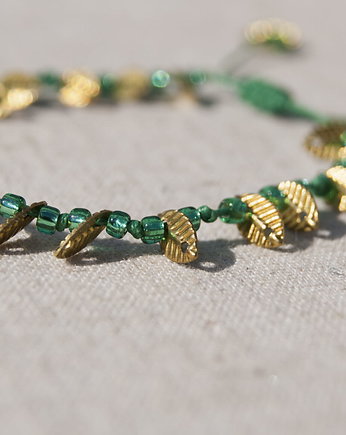 Bransoletka Leaves Emerald&Gold, Las Manos