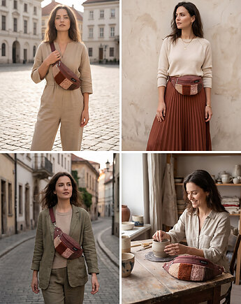 Nerka MOCCO patchwork, rozmiar M + miniportfel gratis, BEBOKI