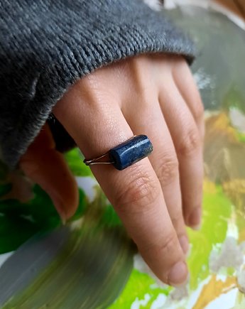 Pierścionek NIEBO SODALIT amulet rozmiar 17, srebro 925, ZIĘBA