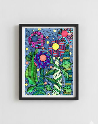 19. ROBO-KWIATKI - rysunek, plakat., kama4you