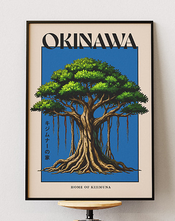 Plakat Okinawa - drzewo Gajumaru Japonia, DAPIDOKA