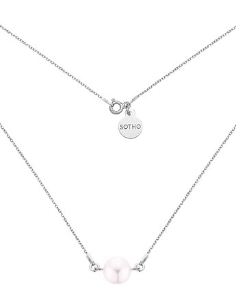 Srebrny naszyjnik z naturalną perłą, SOTHO