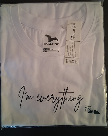 Koszulka damska z krótkim rękawem / Rozmiar S /Bawełniana / Z napisem, drukanturium