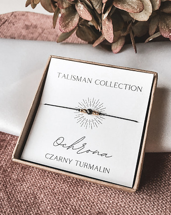 Bransoletka Talizman Ochrona czarny turmalin, Tiny Stone