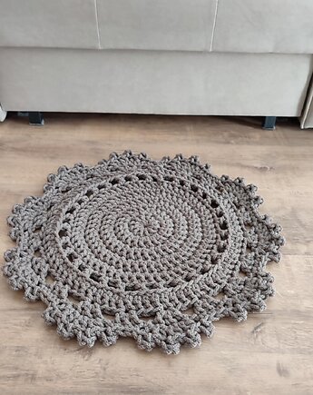 Dywanik ze sznurka bawełnianego szydełkowy 50cm, MISZ MASZ Dorota Tyszko