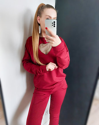 DRES BAWEŁNIANY SERCE I267 BORDO, sentley