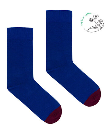 Skarpetki klasyczne chabrowe z bordo Kabak, KABAK