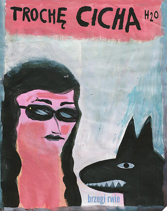 Plakat Cicha Woda Brzegi Rwie dziewczyna z psem Psiara Dla Niej Pies Kobieta, BEATNIK illustration