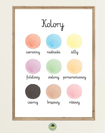 Plakaty Edukacyjny Kolory Montessori, Maja Montessori