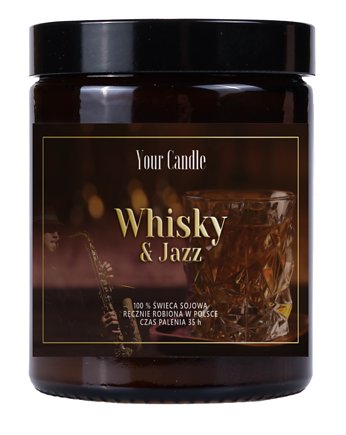 ŚWIECA SOJOWA WHISKY&JAZZ 180ml-Your Candle, Your Candle