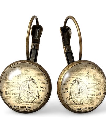 Kolczyki wiszące GAZETA RETRO, EGGinEGG
