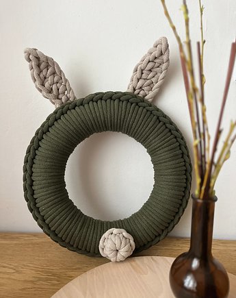 Wianek  Wielkanocny  Bunny  Easter Khaki, Knitting Factory