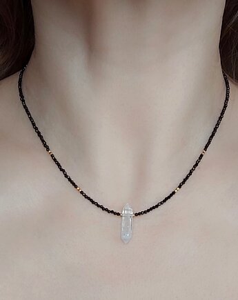 Kryształ górski z turmalinami