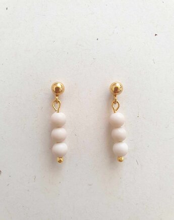 Kolczyki DROPSY MINI kamień rzeczny, modesign