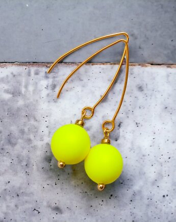 Swarovski neon pearls : neon yellow, kaktusia