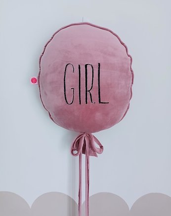 Poduszka balon GIRL BRUDNY RÓŻ, OKAZJE - Prezent na Baby shower