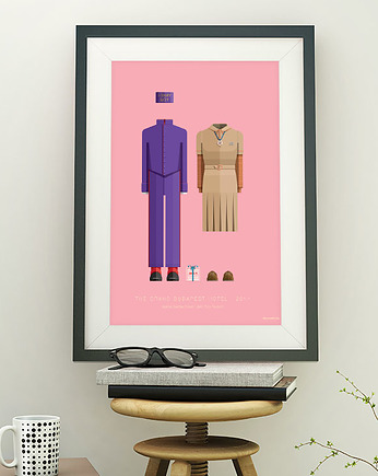 Grand Budapest Hotel - plakat 50x70 cm fine art, minimalmill