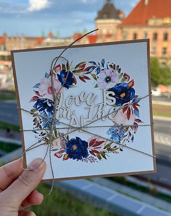Stylowa kartka ślubna z kopertą Wedding Day, sorte
