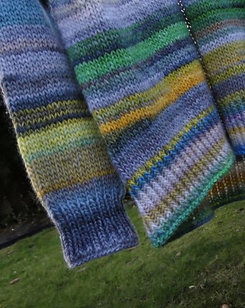 Kardigan cytrynowy, agat handmade