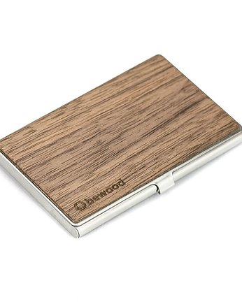 Drewniany Wizytownik Inox Orzech Amerykańki, bewood