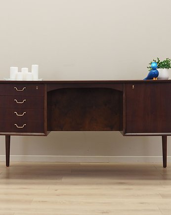 Biurko orzechowe, duński design, lata 70, produkcja: Dania, Przetwory design