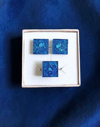UNIKATOWY komplet z żywicy : kolekcja INKY : mini 05, kaktusia