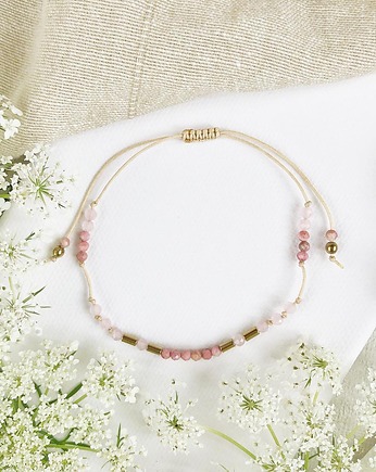 Bransoletka Flavia z rodonitami i kocim okiem, Gleeme Jewellery