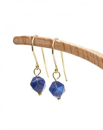 Kolczyki pozłacane Indra z kamieniami naturalnymi., mdesign