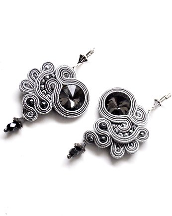 Sutaszowe kolczyki SILVER, Sylwia Żak